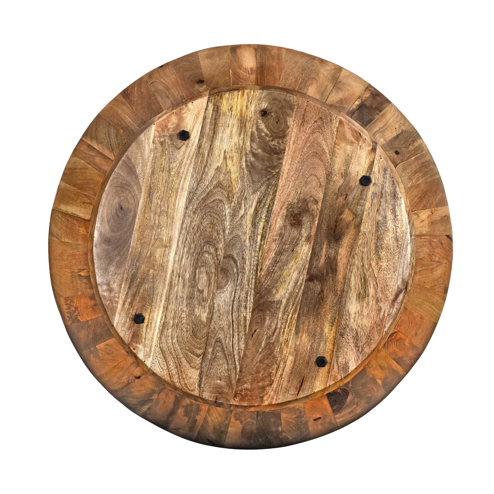 Handcarved Round Mango Wood Coffee Table