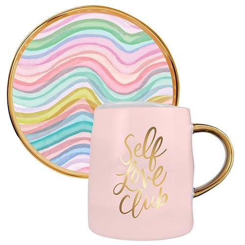 ethically sourced Self Love Club Artisanal Mug and Saucer Set Life In Alignment