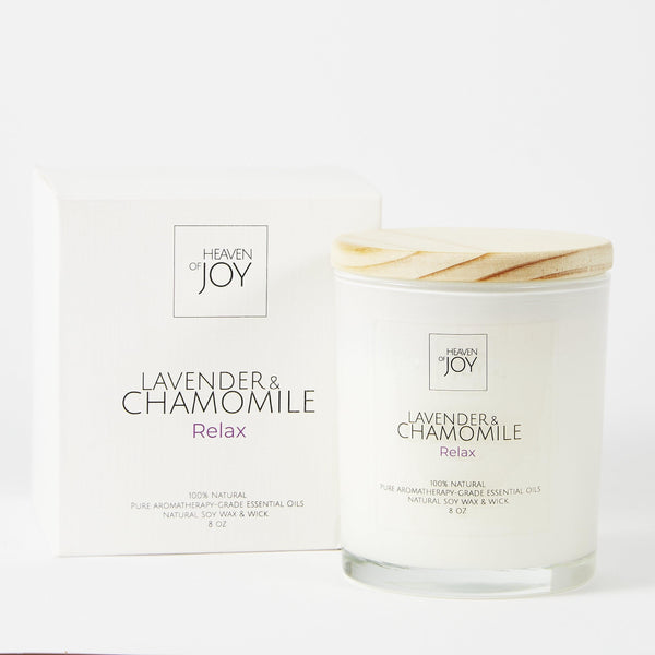 ethically sourced Lavender & Chamomile Candle - 100% Natural Life In Alignment