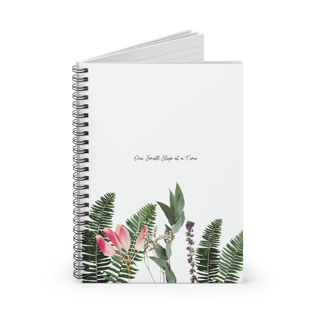 One Small Step at a Time Plant Theme Spiral Notebook - Life In Alignment