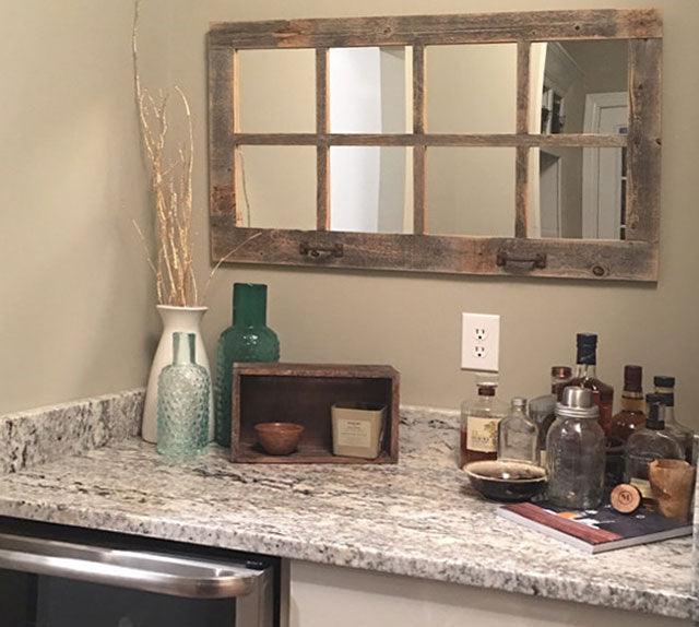 Reclaimed Barnwood, 8-Pane Farmhouse Window Mirror - Life In Alignment