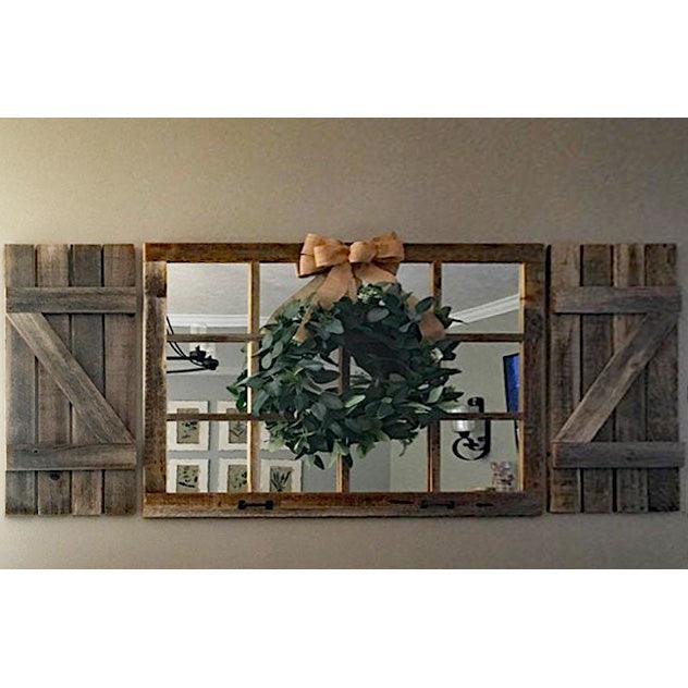 Reclaimed Barnwood, 12-Pane Farmhouse Window Mirror - Life In Alignment