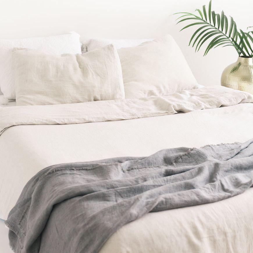 ethically sourced Stone Washed Linen Throw Blanket Life In Alignment