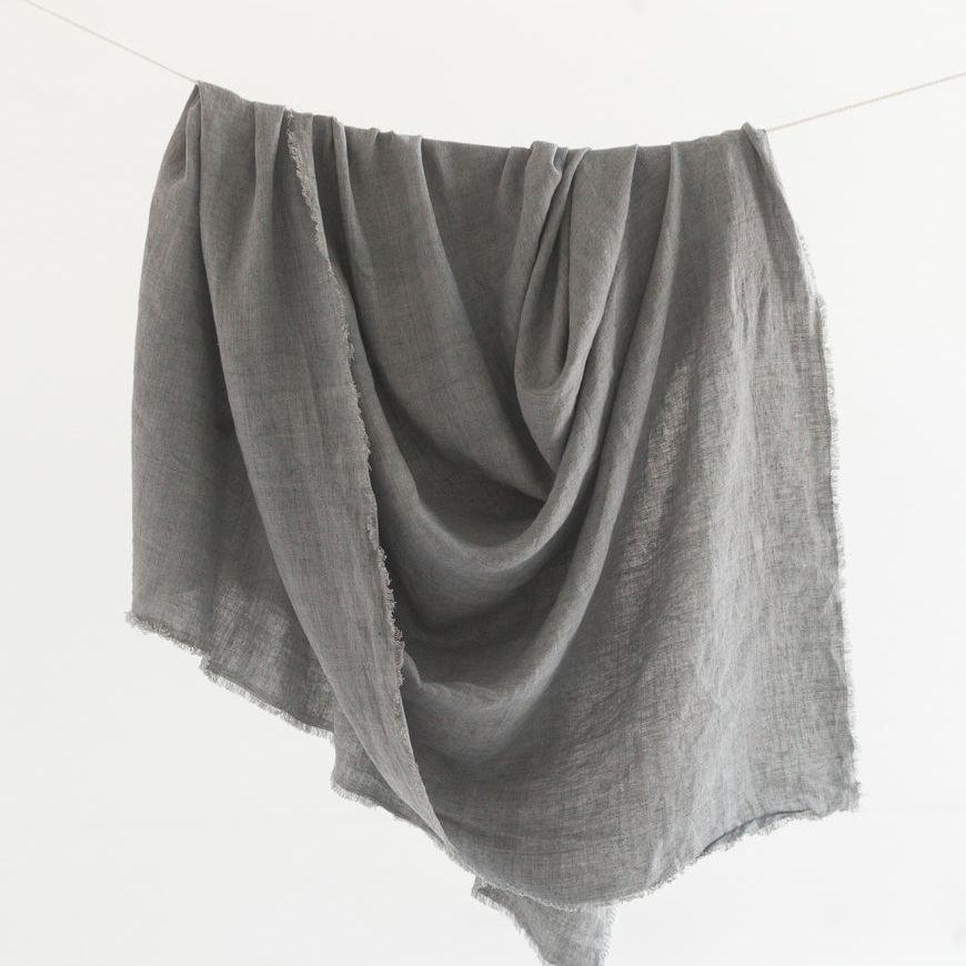 ethically sourced Stone Washed Linen Throw Blanket Life In Alignment