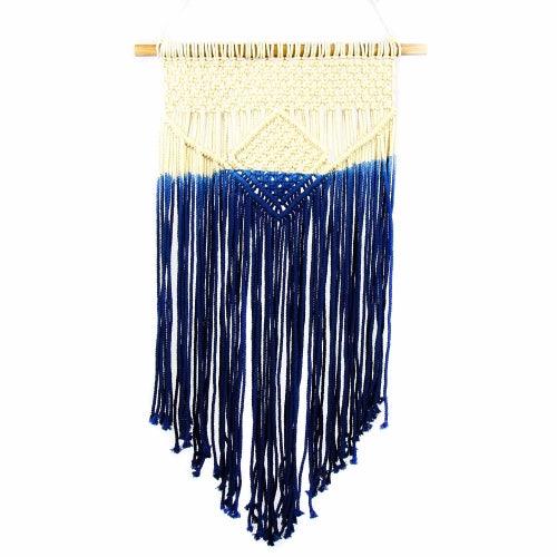 ethically sourced Blue Macrame Wall Hanging Life In Alignment