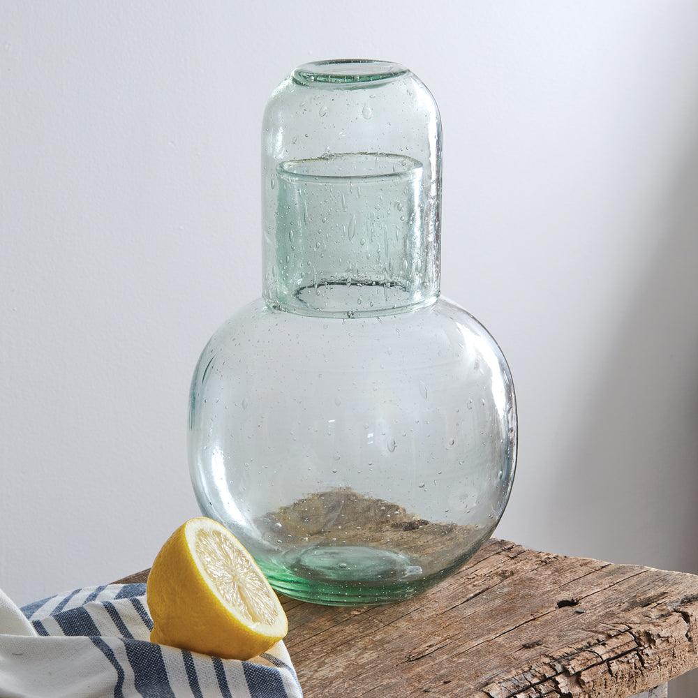 ethically sourced Recycled Glass Bedside Carafe Set Life In Alignment