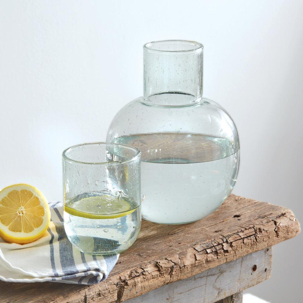 ethically sourced Recycled Glass Bedside Carafe Set Life In Alignment