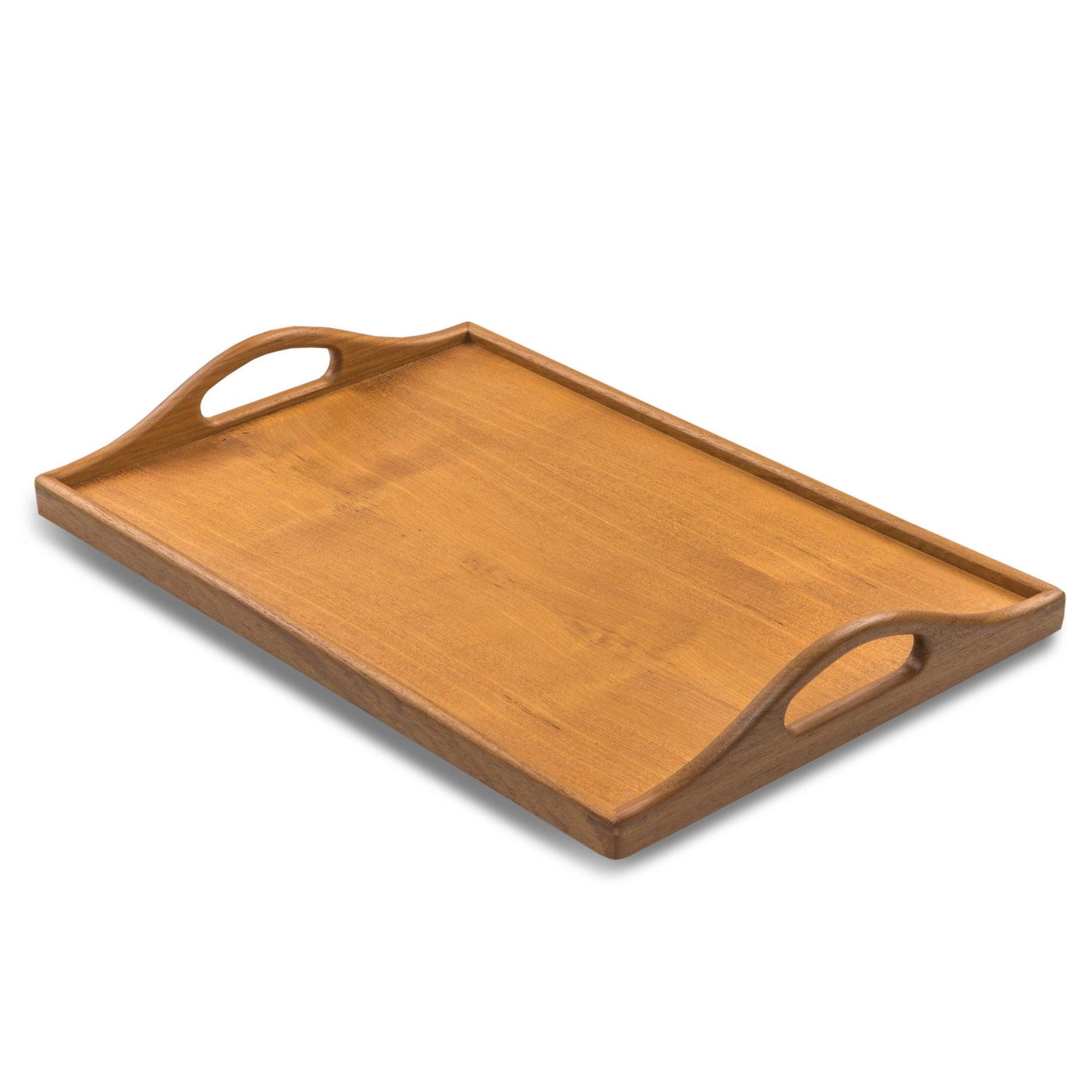 ethically sourced Designer Solid Teak 19" Serving Tray Life In Alignment