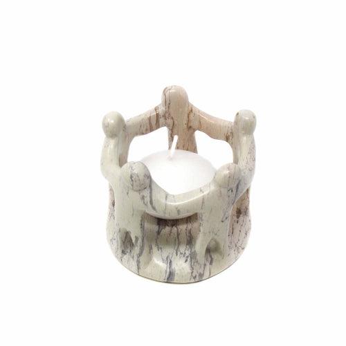 ethically sourced Natural Soapstone Circle of Friends Sculpture Life In Alignment