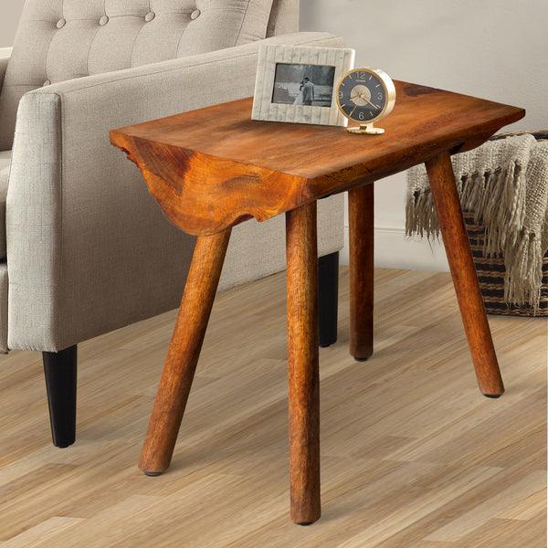 ethically sourced Mango Wood Accent Table With Live Edge Top Life In Alignment
