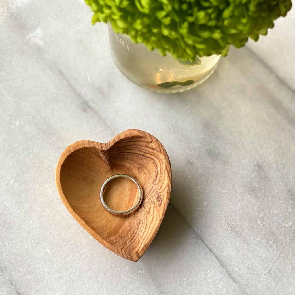 ethically sourced Petite Olive Wood Heart Trinket Bowls - Set of 2 Life In Alignment