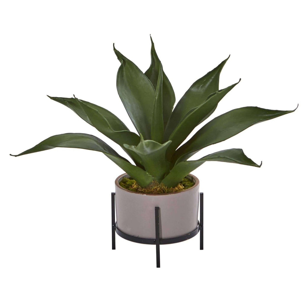 ethically sourced 14” Agave Succulent in Decorative Planter Life In Alignment