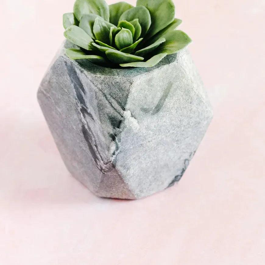 ethically sourced Geo Marble Planter Life In Alignment