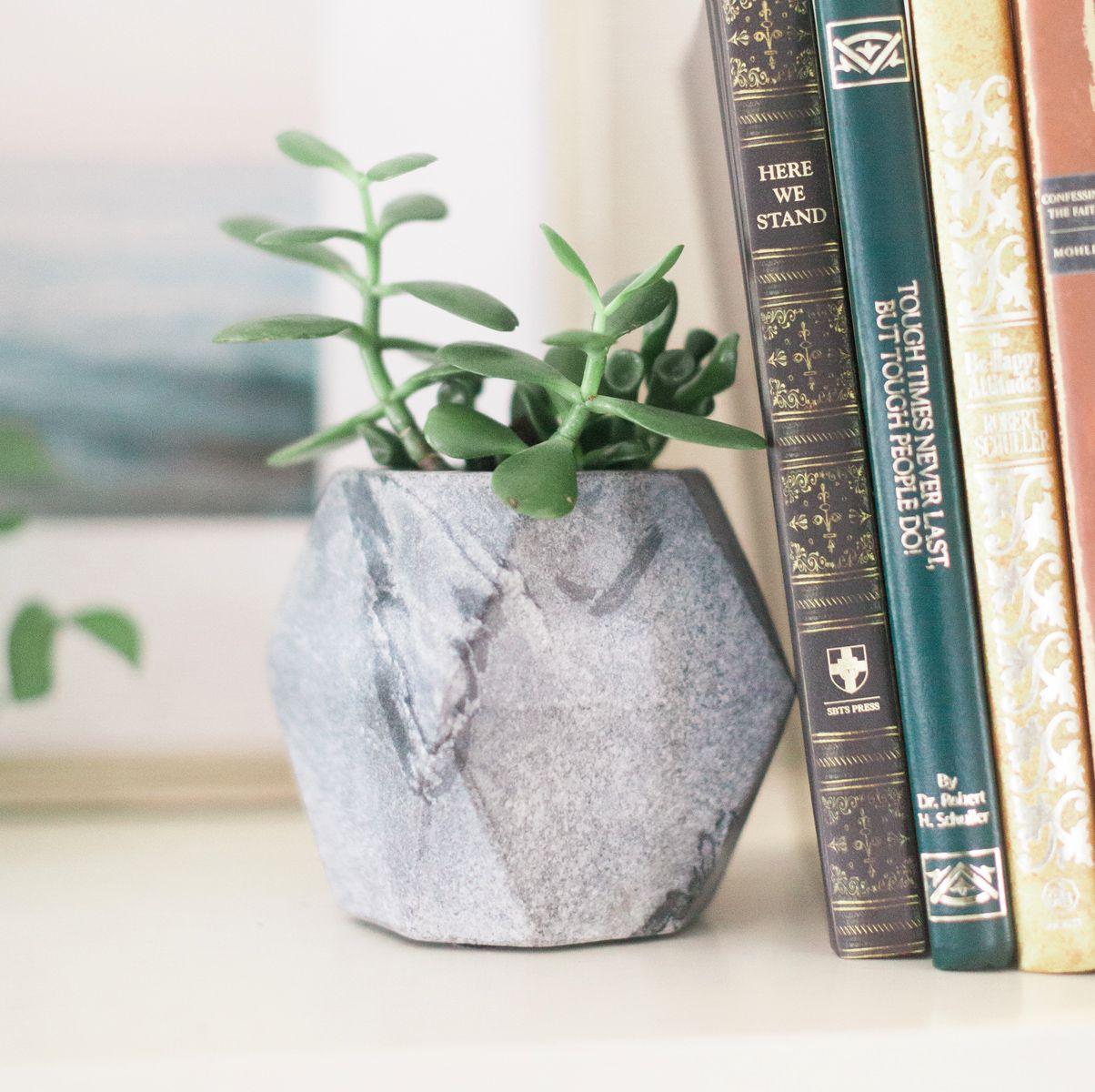 ethically sourced Geo Marble Planter Life In Alignment